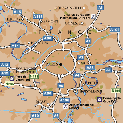 Paris Area Map